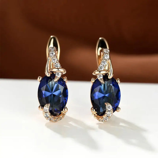 Aretes colgantes Royal Midnight | Oro