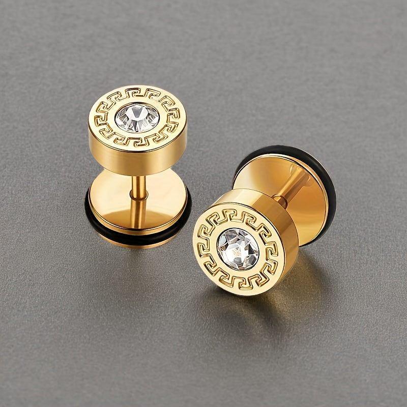 Arete Theron Keyline | Oro blanco