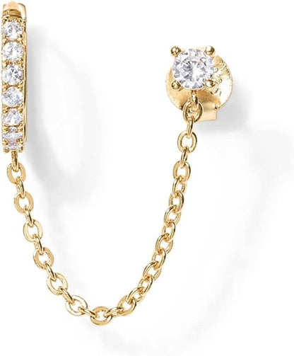 Aretes de cadena Adella | Oro