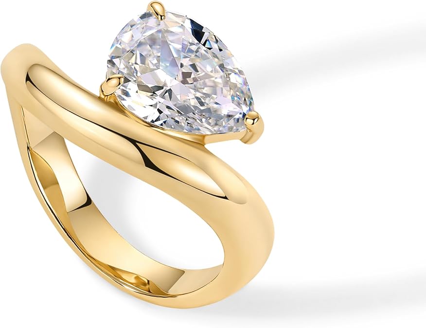Anillo de promesa ondulado | Oro