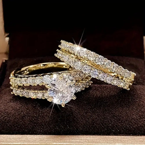 Set de anillos Resplandor Eterno | Oro