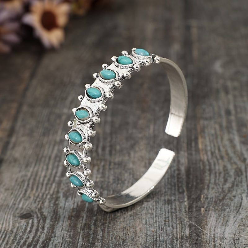 Brazalete Azmira Turquesa | Oro blanco