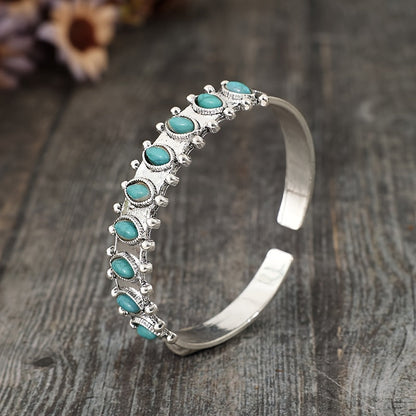 Brazalete Azmira Turquesa | Oro blanco