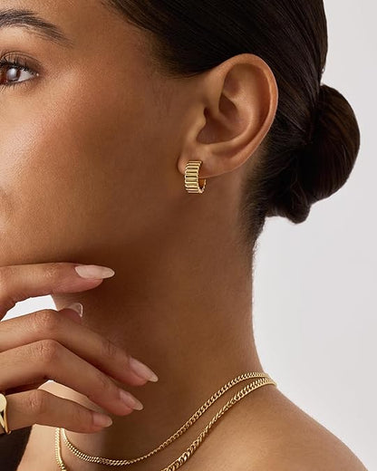 Aretes Classic Ridge | Oro