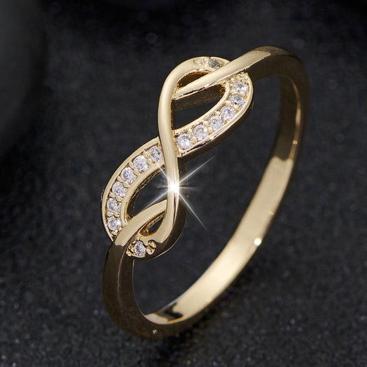 Anillo Lysette Crystal Infinity | Oro