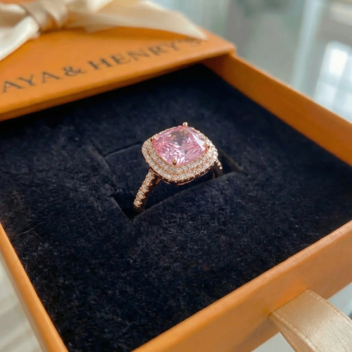 Cushion Pink Sapphire Ring | Rose Gold