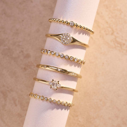 Anillo de burbuja | Oro