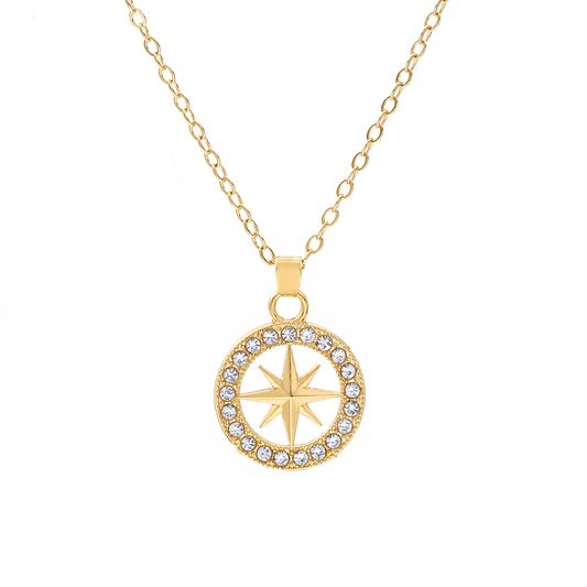 Collar con dije de estrella del norte | Oro