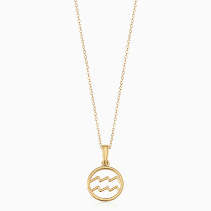 Zodiac sign necklace | Gold