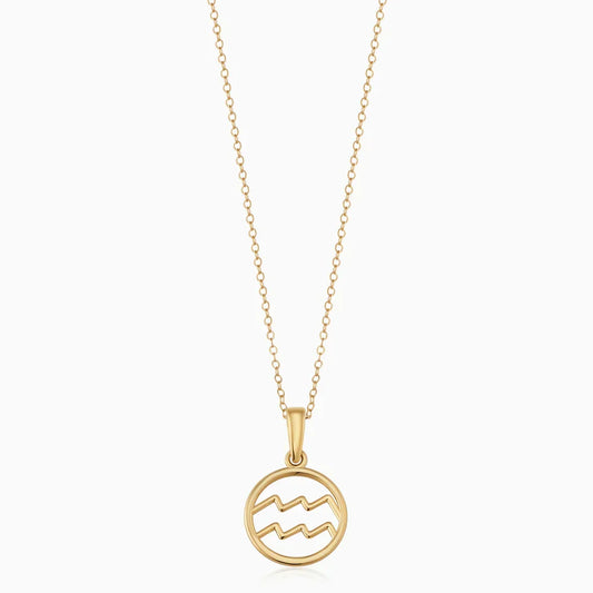 Zodiac sign necklace | Gold