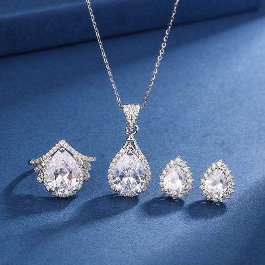Set Aria Teardrop Blanco | Oro blanco