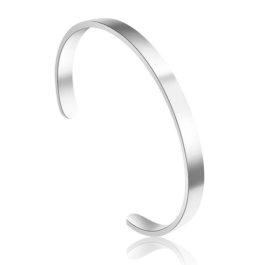 Brazalete rígido Ronan | Oro blanco