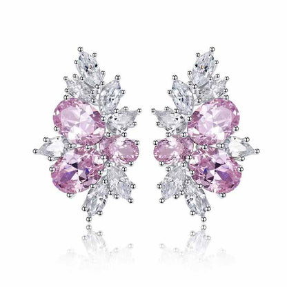 Lyra Blushbloom Earrings | White Gold