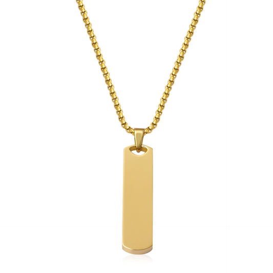 Collar con placa Core | Oro