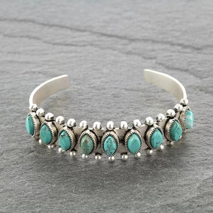 Brazalete Azmira Turquesa | Oro blanco