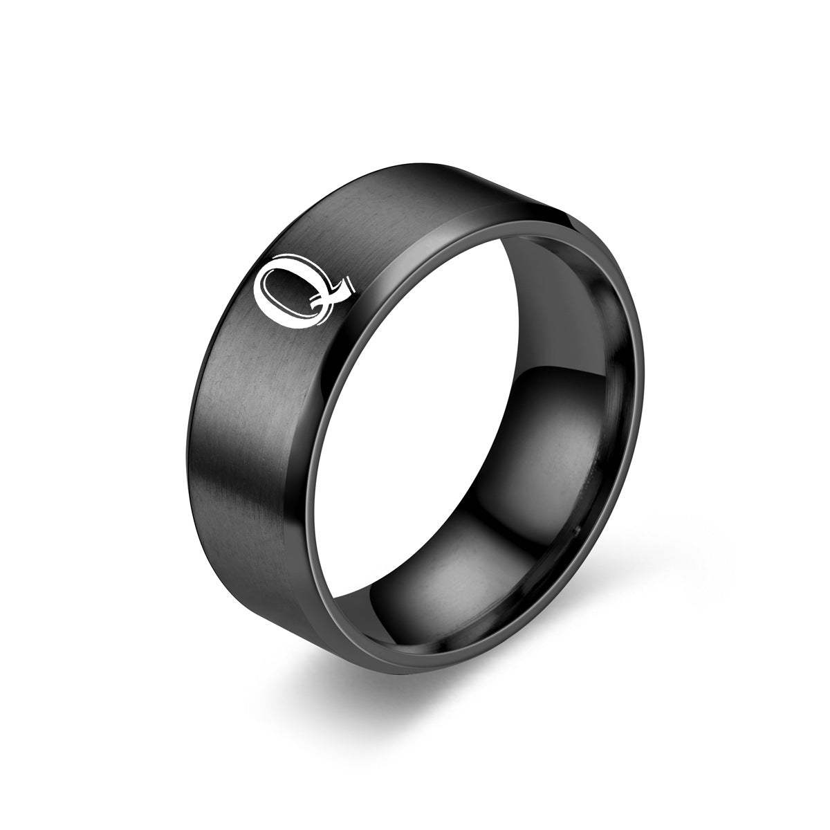 Anillo inicial de obsidiana | Acabado negro