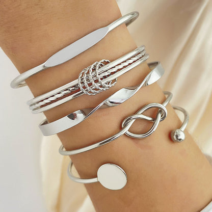 Set de Pulseras Nudo Elegante | Oro