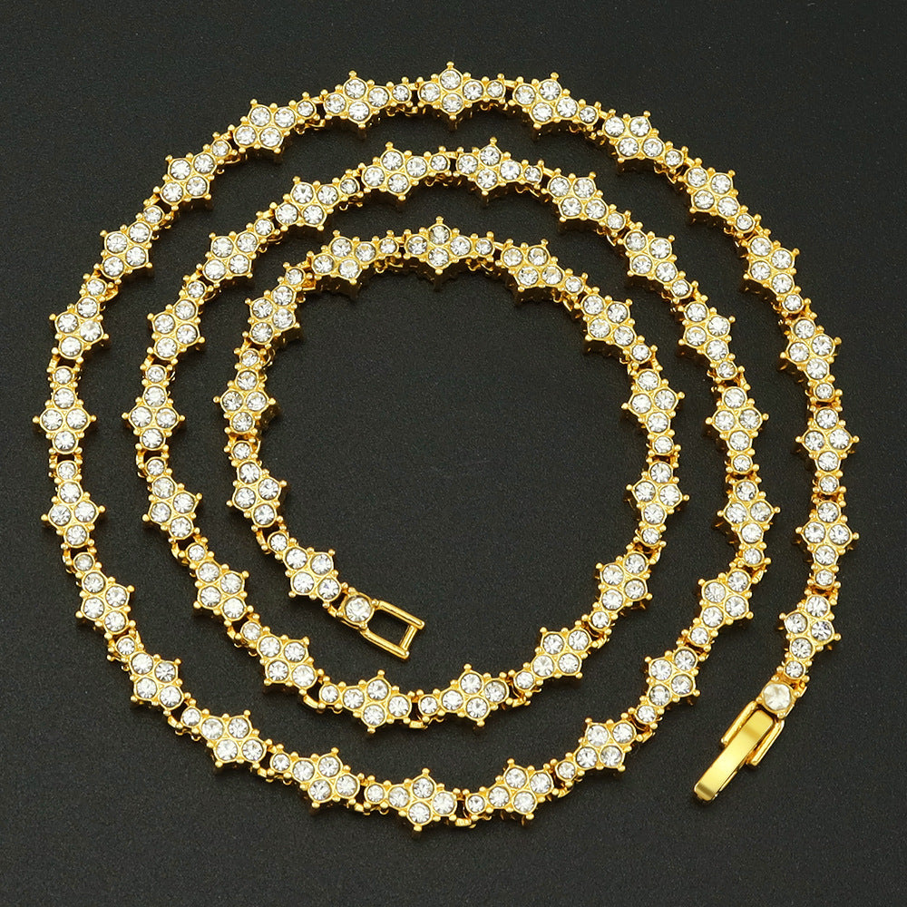 Collar de tenis con racimo clásico | Oro