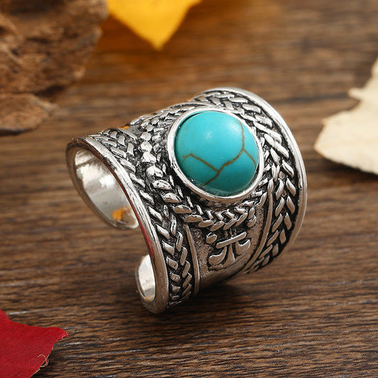 Anillo abierto Ravik Stone | Oro blanco
