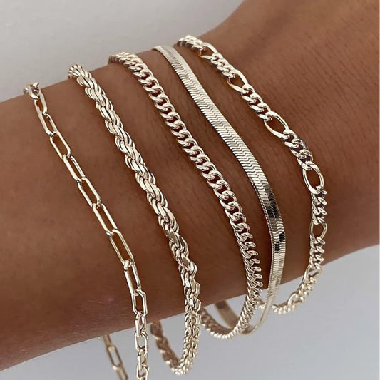 Conjunto de pulseras Ellis Renner | Oro blanco
