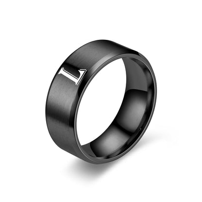 Anillo inicial de obsidiana | Acabado negro