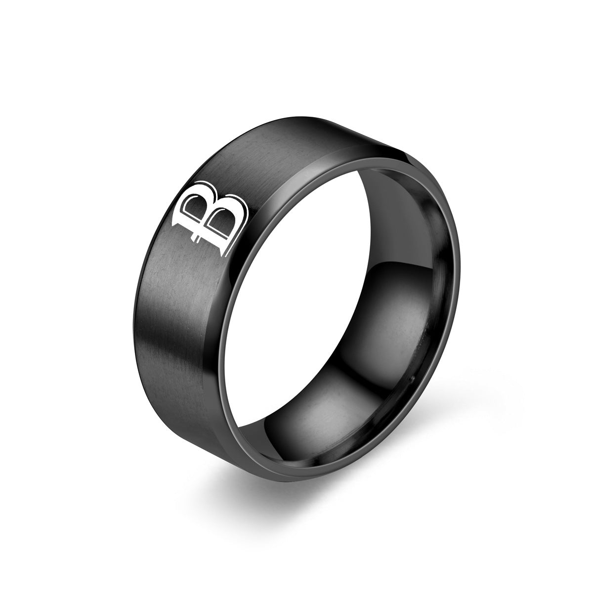 Anillo inicial de obsidiana | Acabado negro