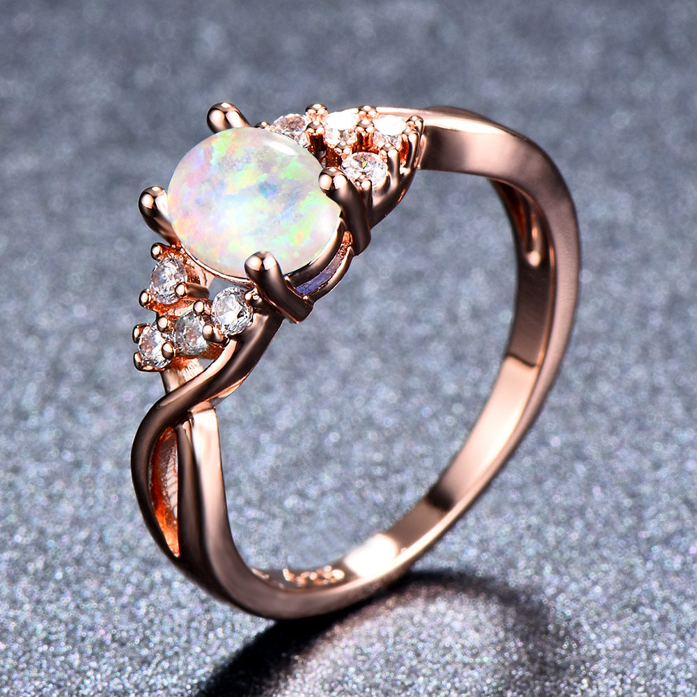 Sylva Moonhart Purple Ring | Rose Gold