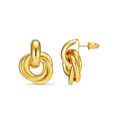 Aretes entrelazados llamativos | Oro
