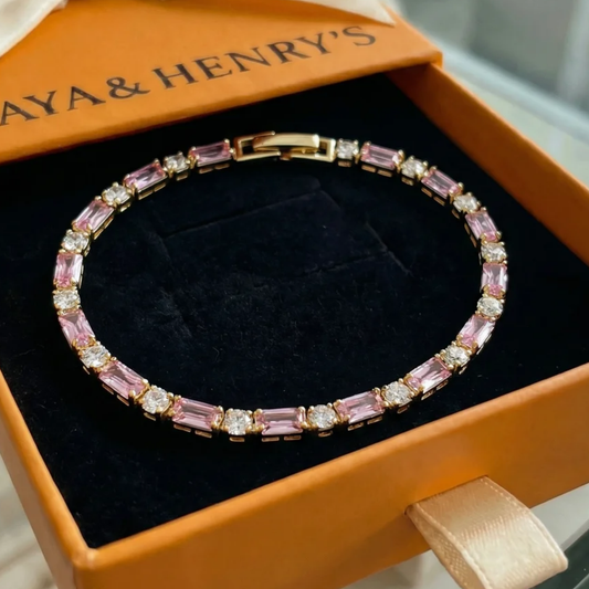 Pulsera de tenis Peony Spark | Oro