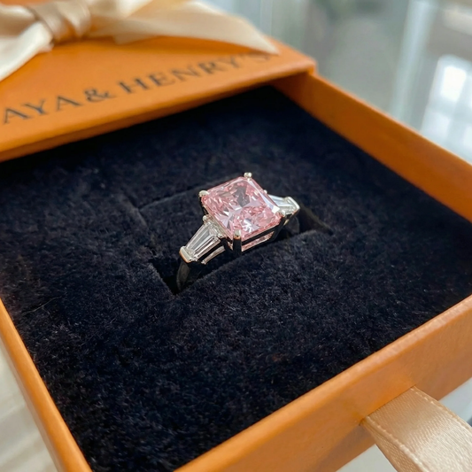 Anillo Pink Verve | Oro blanco