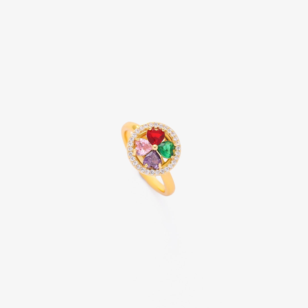 Anillo giratorio con corazones Colorwave | Oro