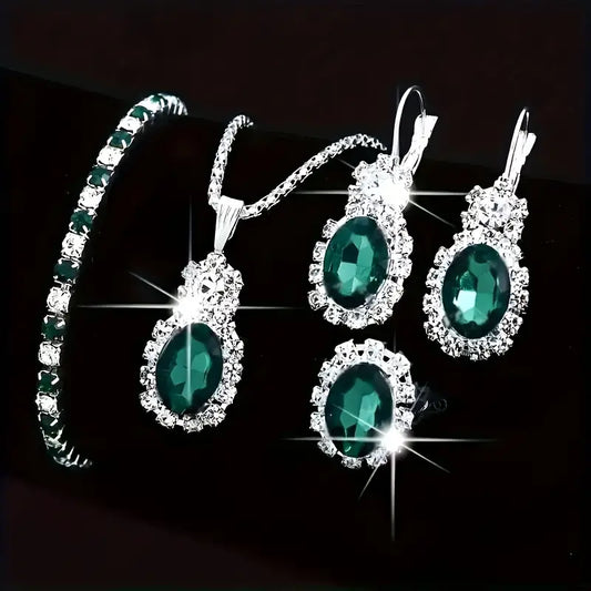 Conjunto de Joyas Seloria Grevalyn | Oro blanco
