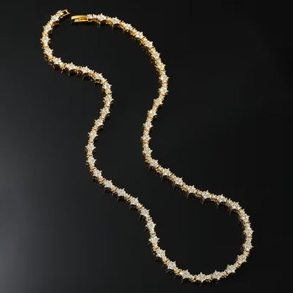 Collar de tenis con racimo clásico | Oro