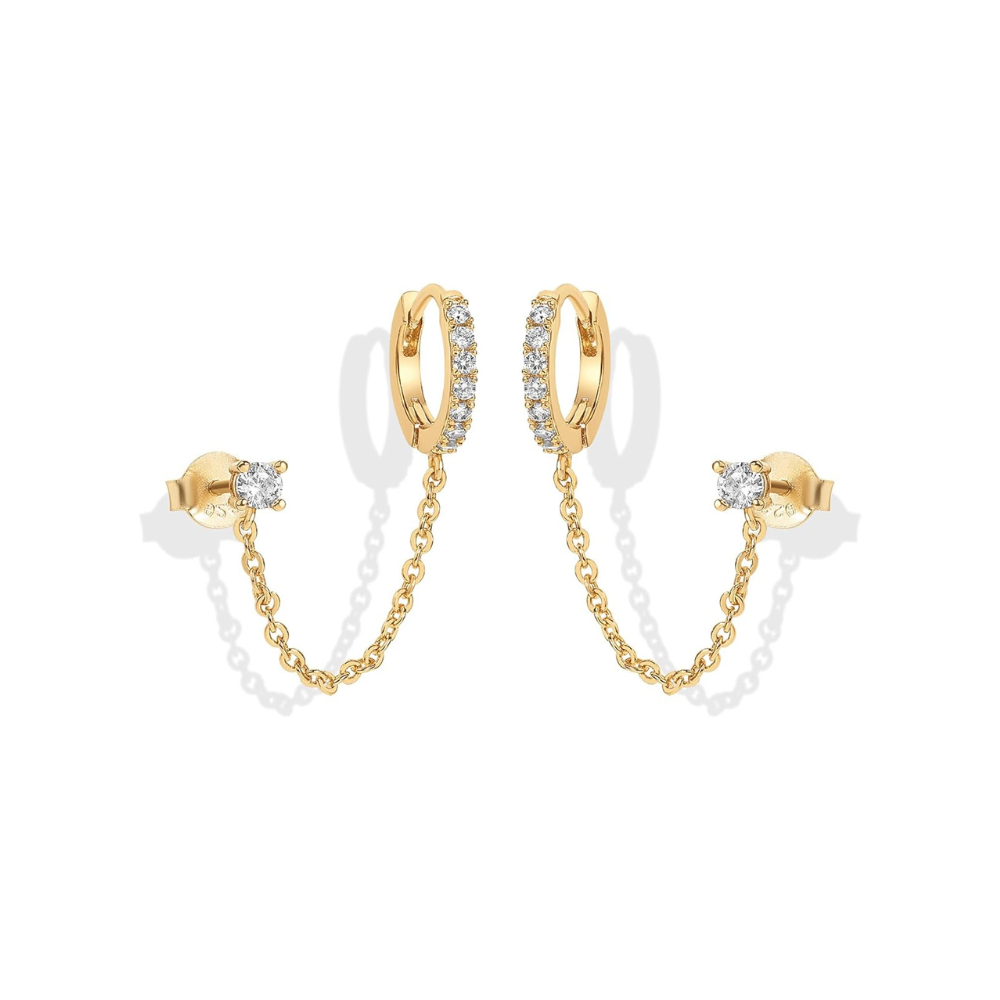Aretes de cadena Adella | Oro