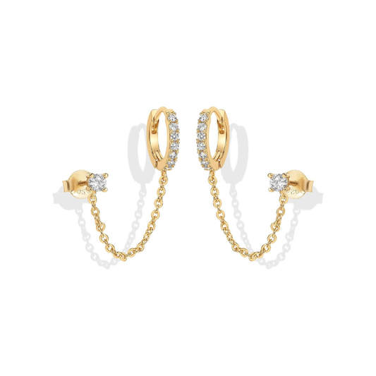 Aretes de cadena Adella | Oro