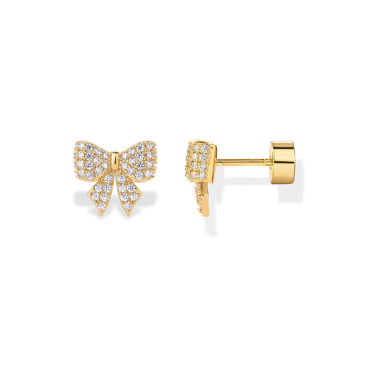 Aretes con diseño de lazo | Oro