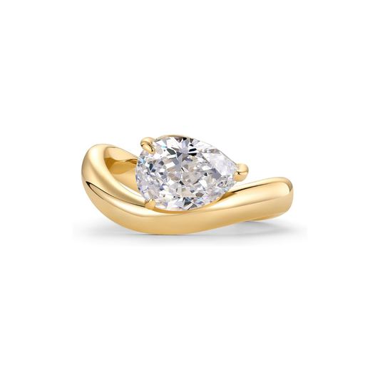 Anillo de promesa ondulado | Oro