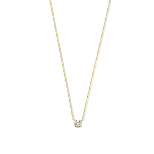 Cléa Moissanite Stone Necklace | Gold