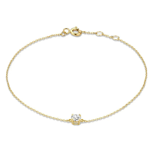 Pulsera Cléa con Piedra de Moissanita | Oro