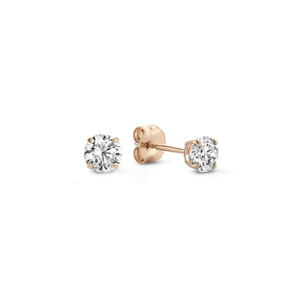 Aretes de botón Larmes de Lune Stone | Oro