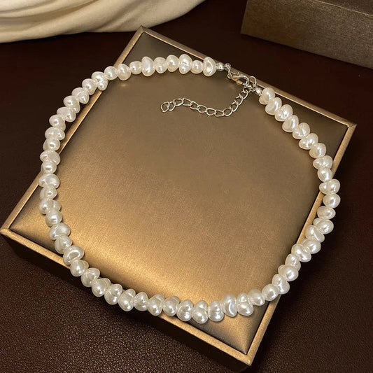 Collar Halo Perlas | Oro blanco