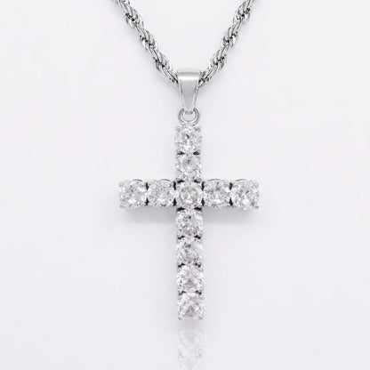 Cross necklace | White Gold