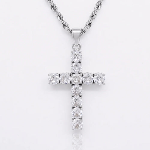 Cross necklace | White Gold