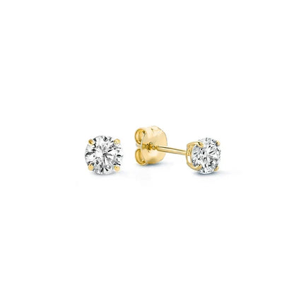 Aretes de botón Larmes de Lune Stone | Oro