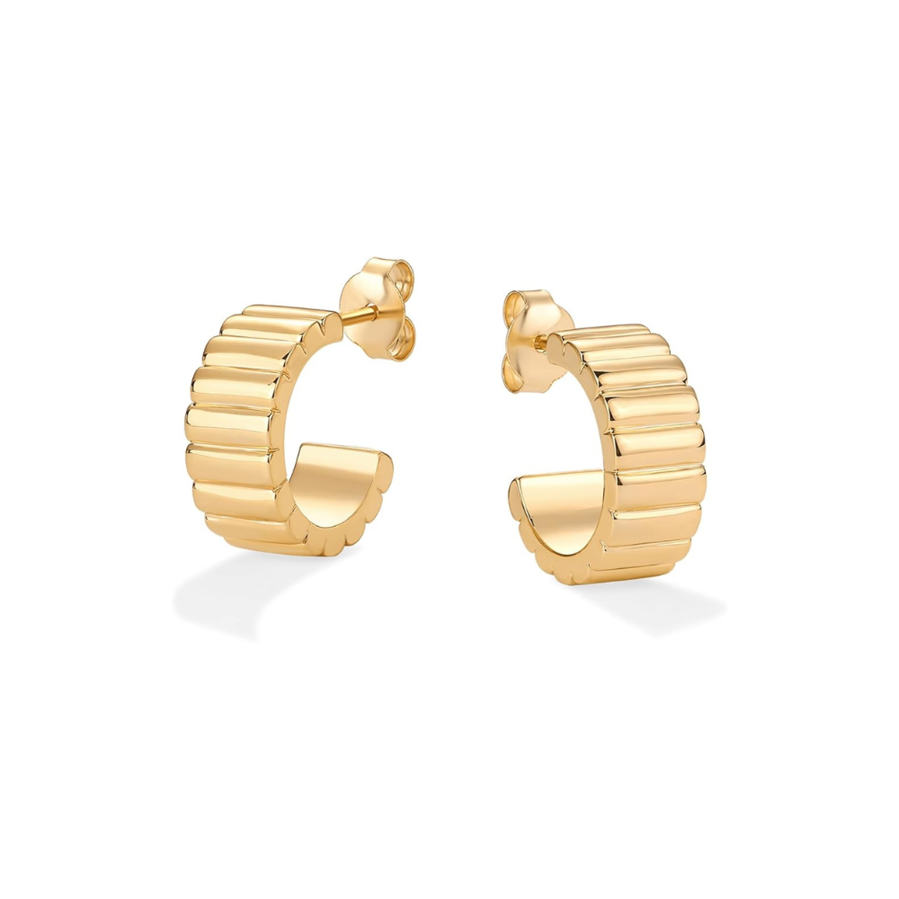 Aretes Classic Ridge | Oro