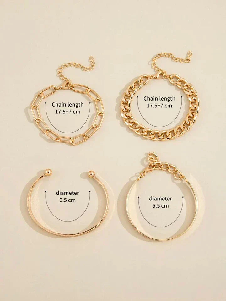 Juego de pulseras Elan Mercer | Oro