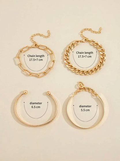 Juego de pulseras Elan Mercer | Oro